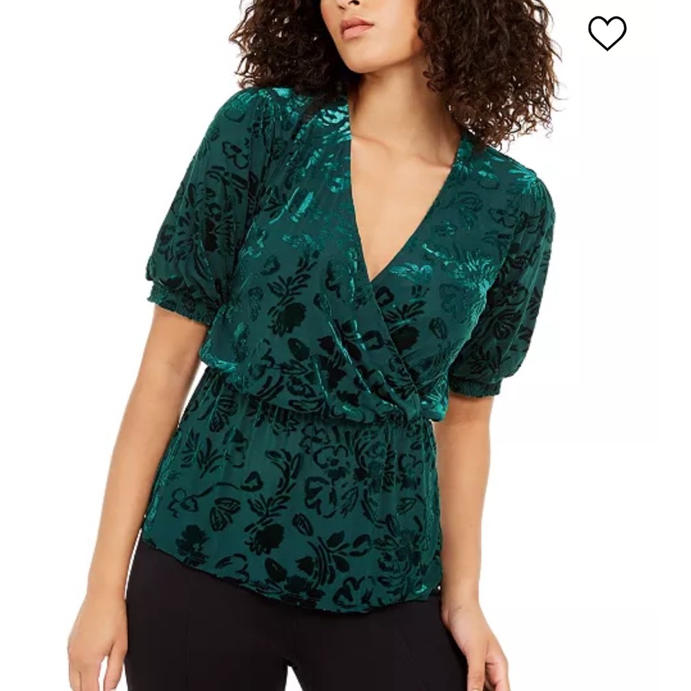 Alfani Top with Velvet Pattern